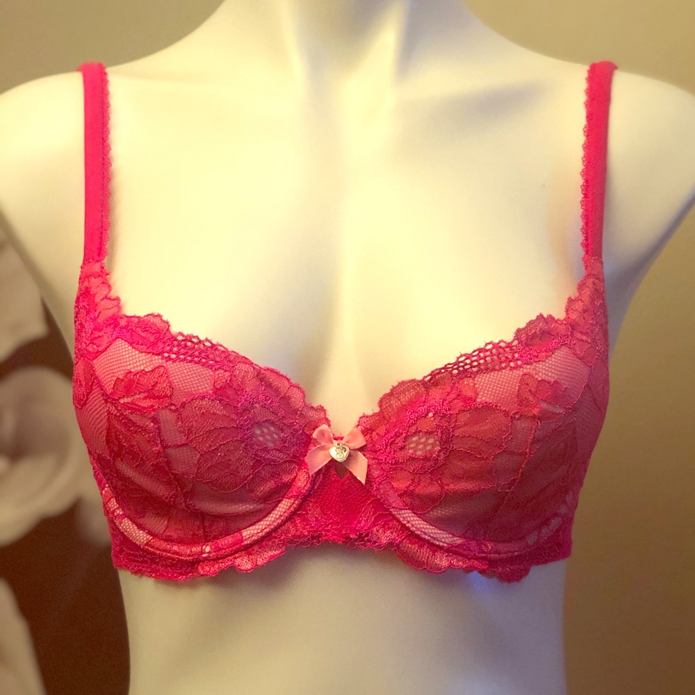VS Lined Lace Demi bra 32C